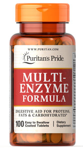 Multi-Enzym-Formule Spijsverteringsenzymen 60 Tabletten PURITAN'S PRIDE